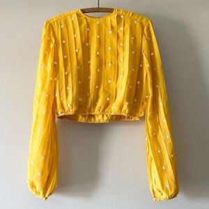 Beach Riot Maddy Yellow Daisy Blouse Top